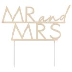Topkagefigur guld 'Mr and Mrs'
