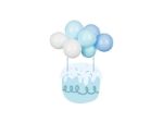 Kagepynt miniballoner blå og hvide